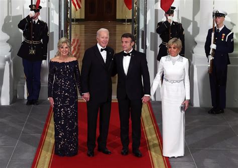 President Biden, First Lady Host State Dinner for Macron, Wife